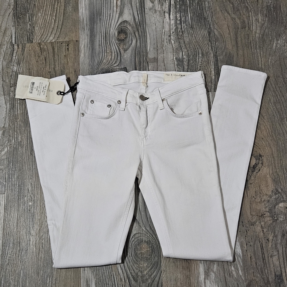 Rag and Bone bright white skinny jeans size 26